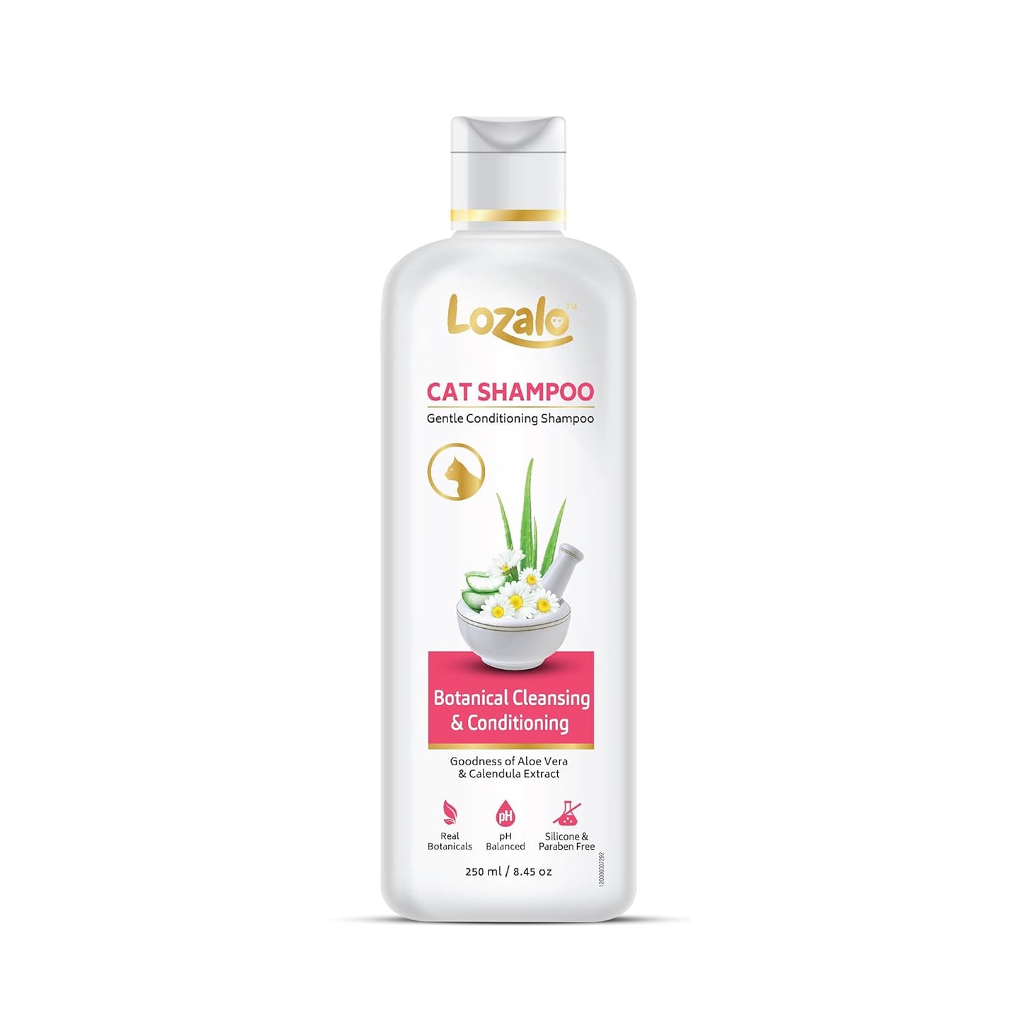 Lozalo Botanical Cleansing & Conditioning Aloe Vera & Calendula Extract Cat Shampoo 250 ml