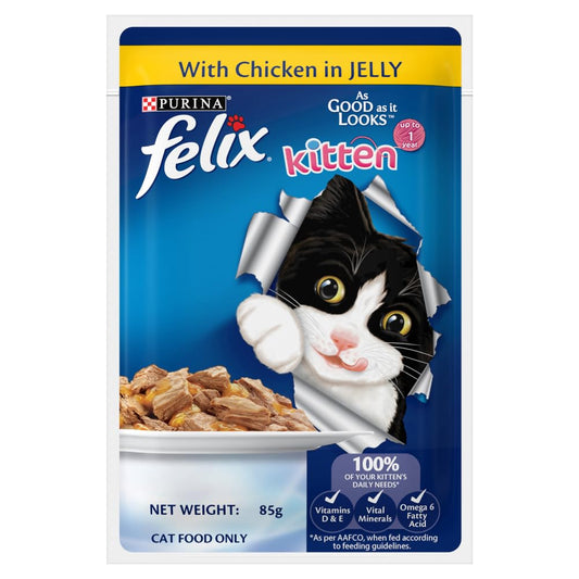 Purina Felix Chicken in Jelly Kitten Wet Food 85g