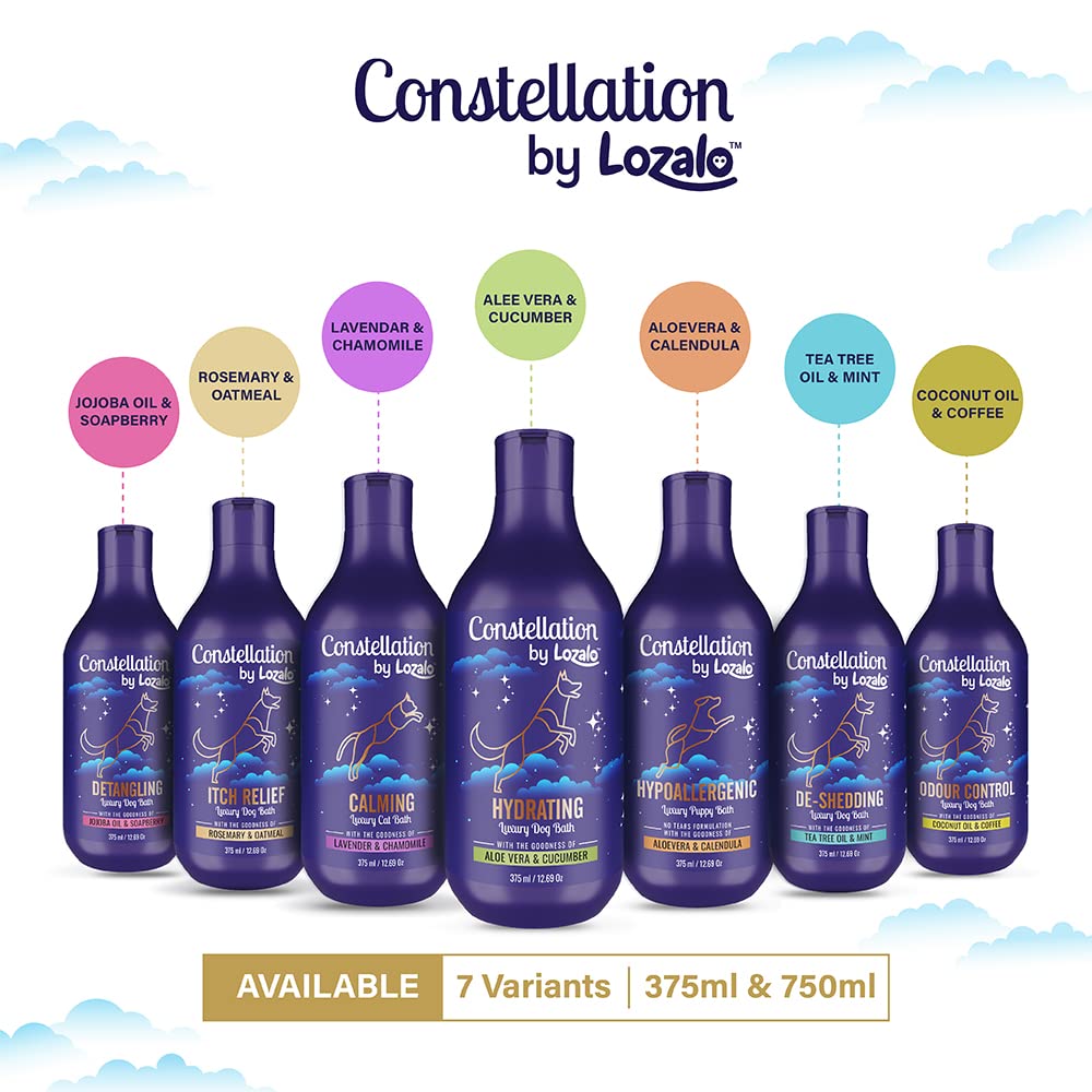 Constellation By Lozalo Hydrating Aloe Vera & Cucumber Luxury Dog Bath Shampoo 375 ml