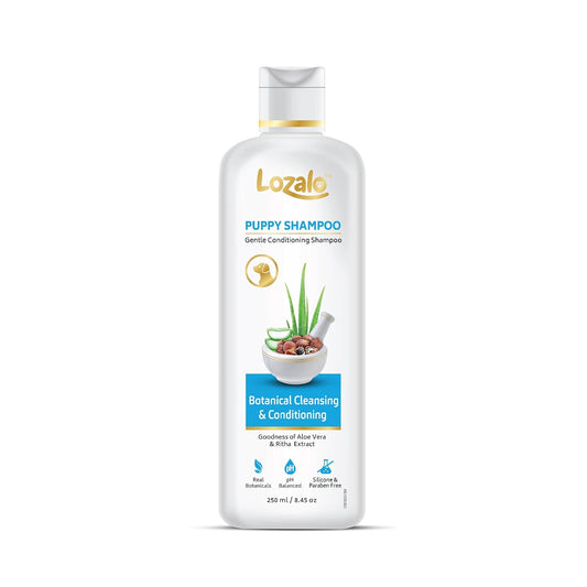 Lozalo Botanical Cleansing & Conditioning Aloe Vera & Reetha Extract Puppy Shampoo 250 ml