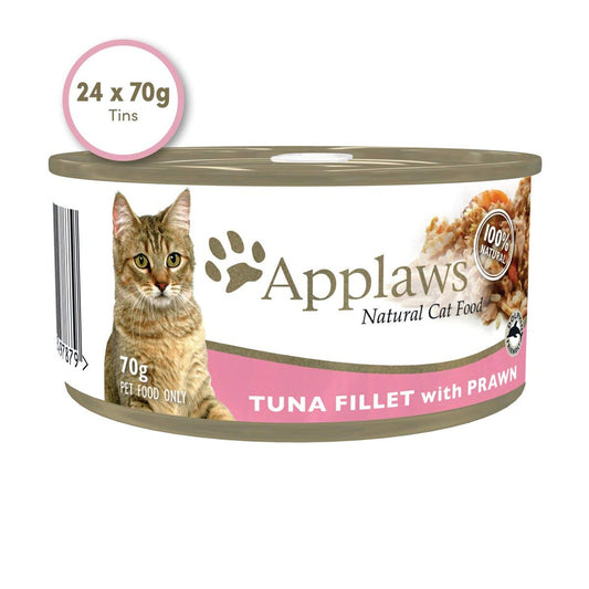 Applaws Tuna Fillet With Prawns Wet Cat Food Can