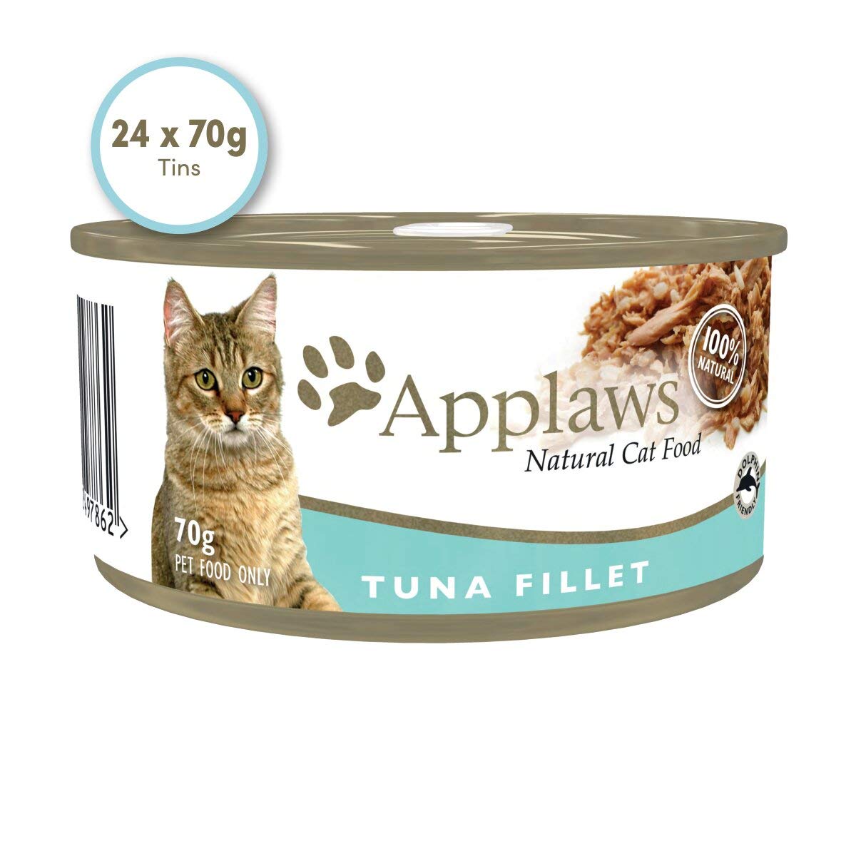 Applaws Natural Tuna Fillet Wet Cat Food Can