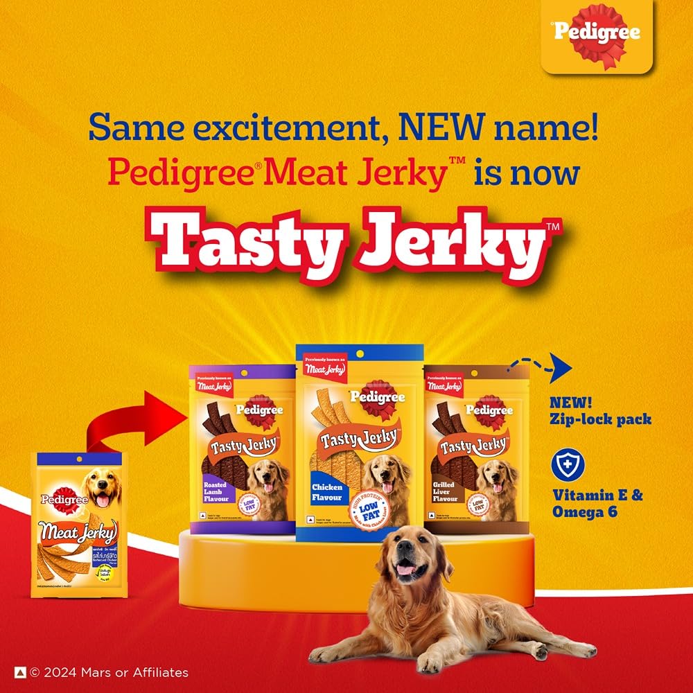 Pedigree Tasty Meat Jerky Grilled Liver Flavour Adult Dog Treat