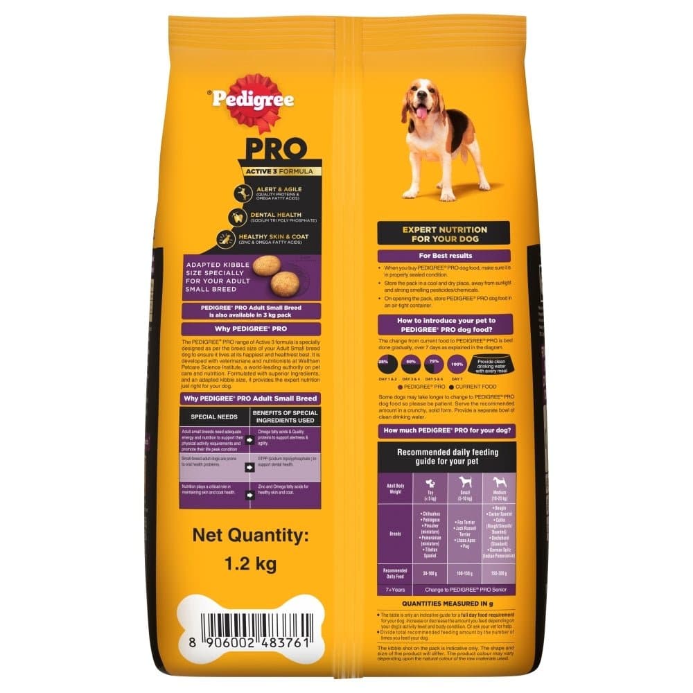 Pedigree PRO Expert Nutrition, Adult Small Breed Dog Dry Food