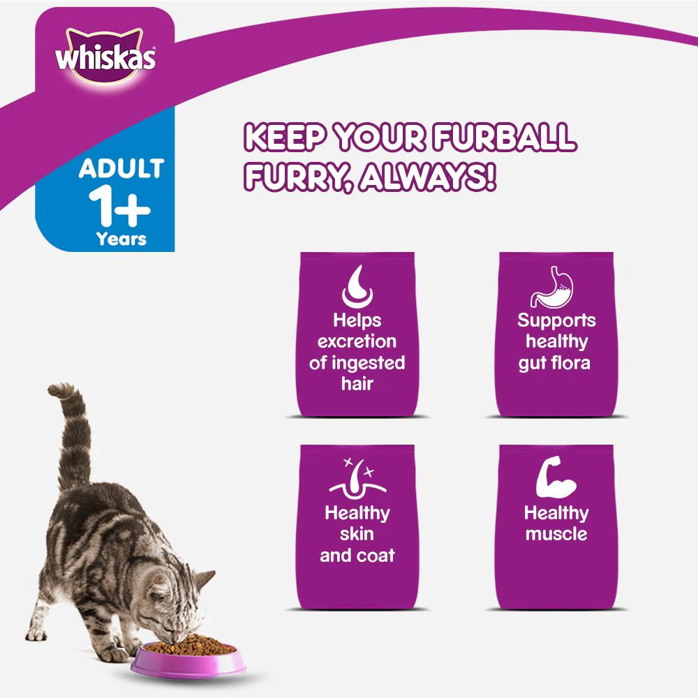 Whiskas Adult Hairball Control Chicken & Tuna Flavour Cat Food