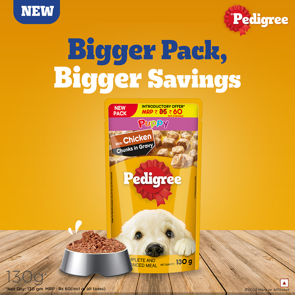 Pedigree Puppy Chicken Chunks in Gravy Dog Food