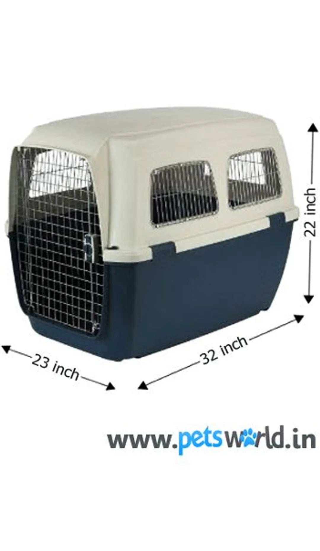 IATA Approved Fibre Flight Dog Crate 32 Inch For Medium Dogs