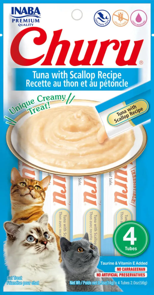 Inaba Churu Tuna With Scallop Recipe Cat Treat 56g