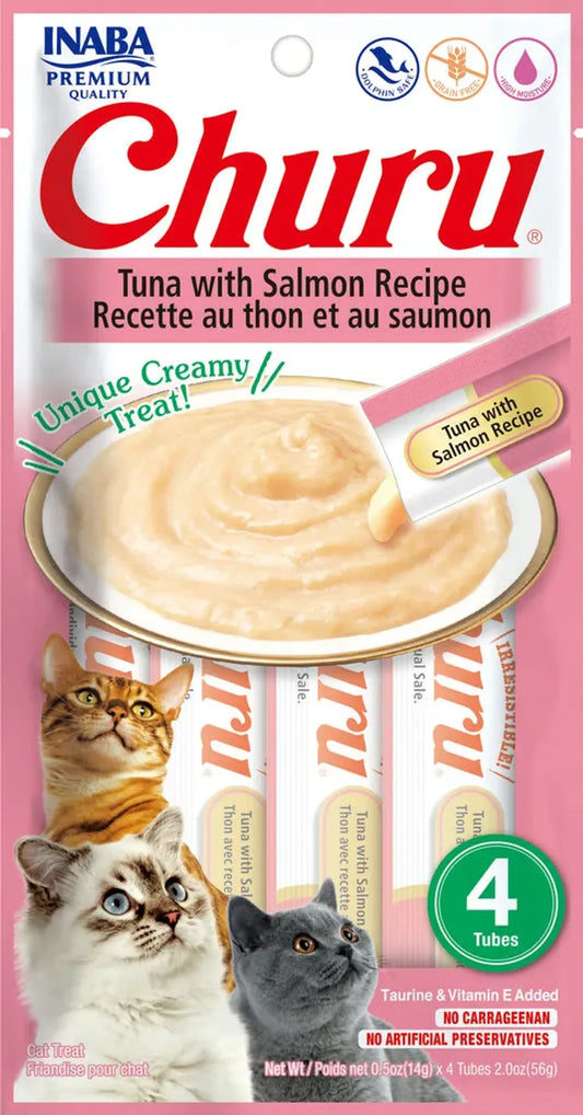 Inaba Churu Tuna with Salmon Recipe Cat Treat 56g