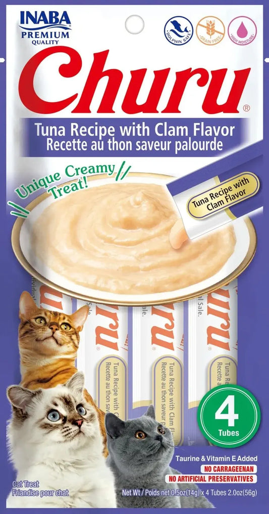 Inaba Churu Tuna Recipe With Clam Flavor Cat Treat 56g