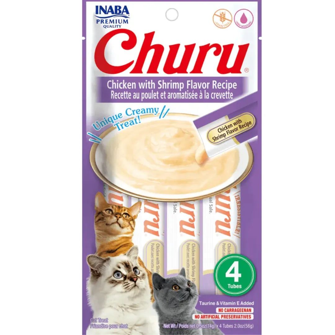 Inaba Churu Chicken with Shrimp Recipe Cat Treat 56g