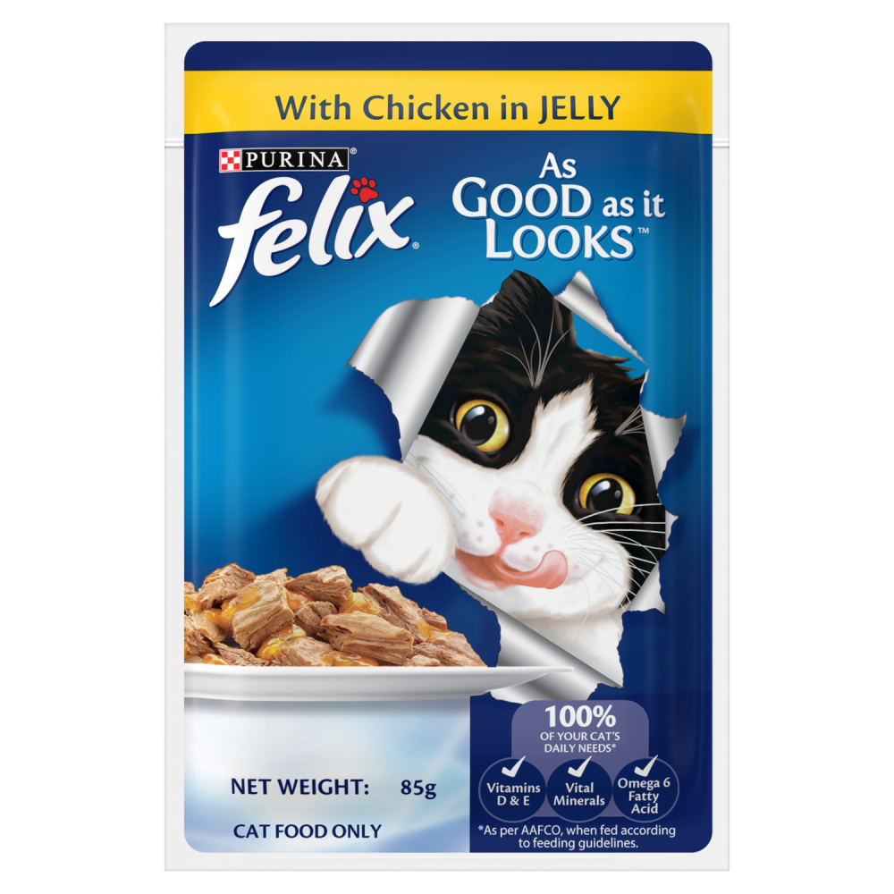 Purina Felix Chicken in Jelly Adult Cat Wet Food 85g