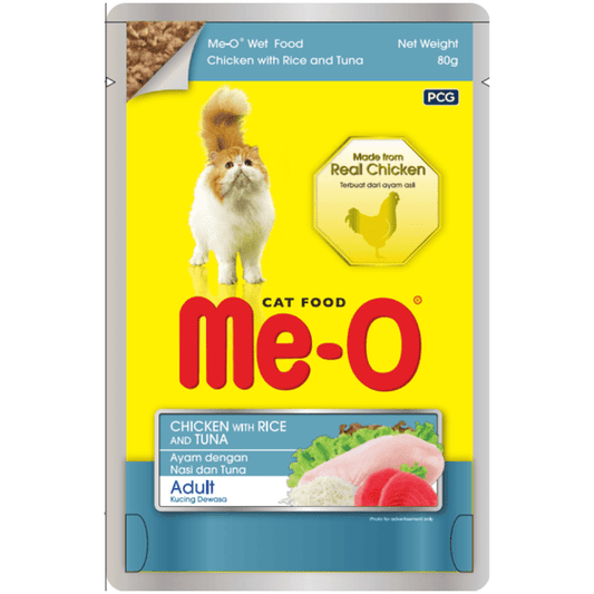 Me O Chicken & Rice In Tuna Adult Cat Wet Food 80g