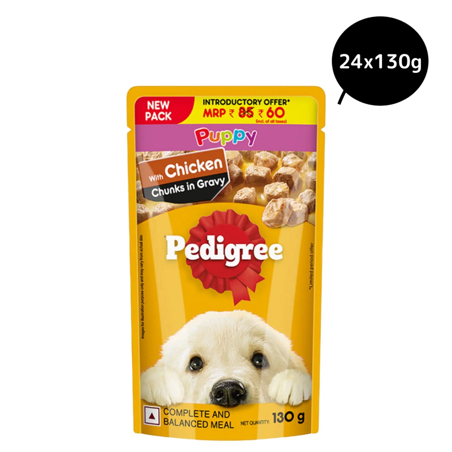 Pedigree Puppy Chicken Chunks in Gravy Dog Food