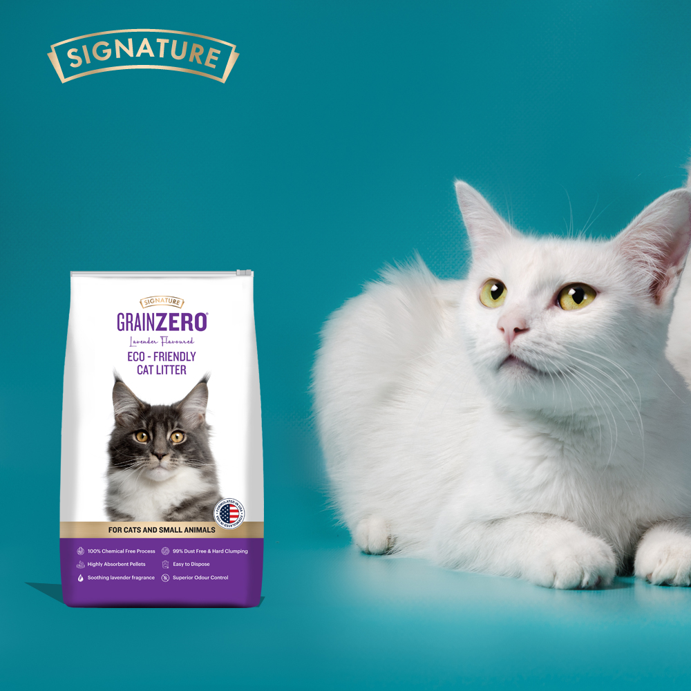 Signature Grain Zero Eco-Friendly Lavender Scented Cat Litter 8 KG