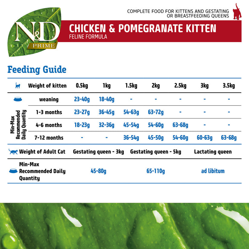 Farmina N&D Prime Chicken & Pomegranate Grain Free Dry Kitten Food