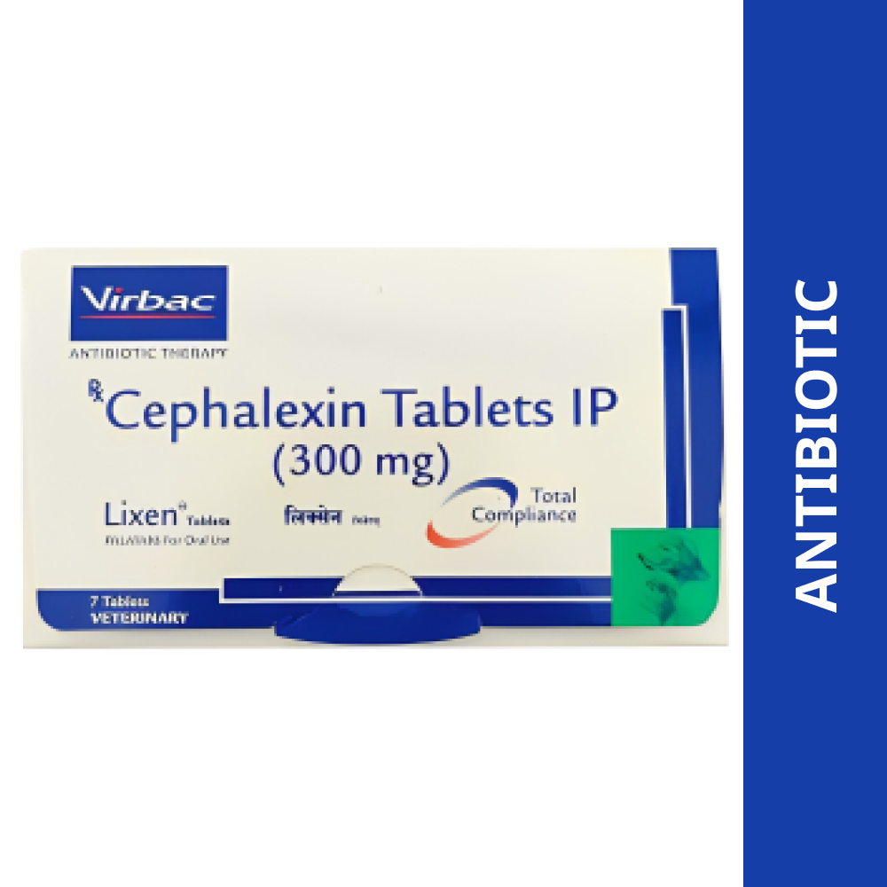 Virbac Lixen (Cephalexin) for Dogs & Cats (pack of 7 tablets)