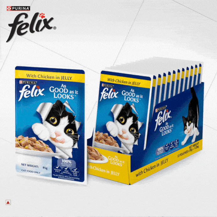 Purina Felix Chicken in Jelly Adult Cat Wet Food 85g