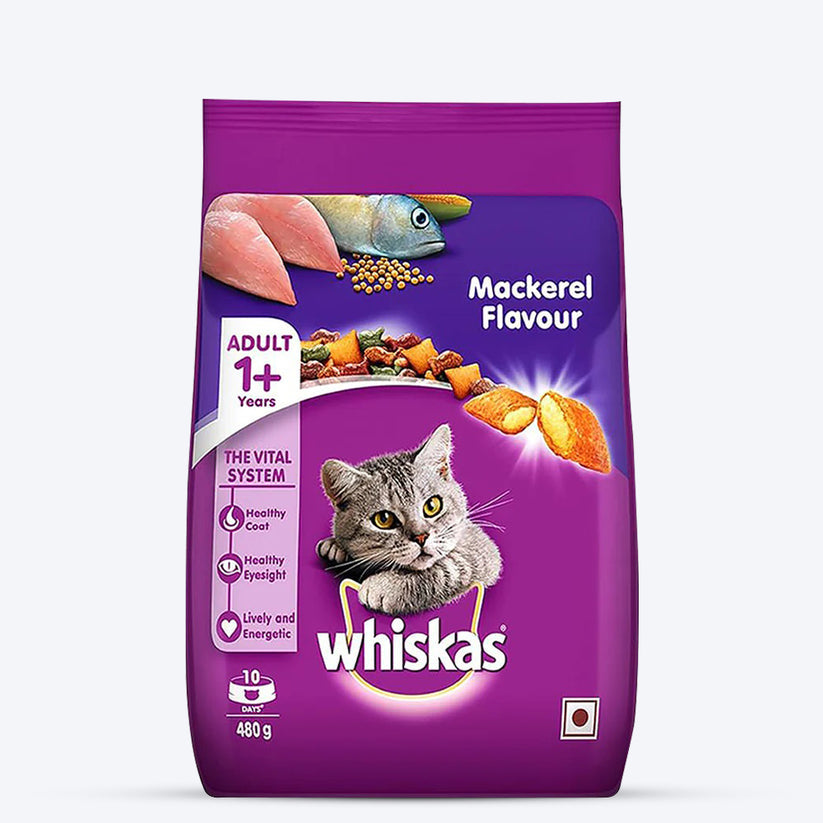 Whiskas Adult (+1 year) Dry Cat Food Mackerel Flavour