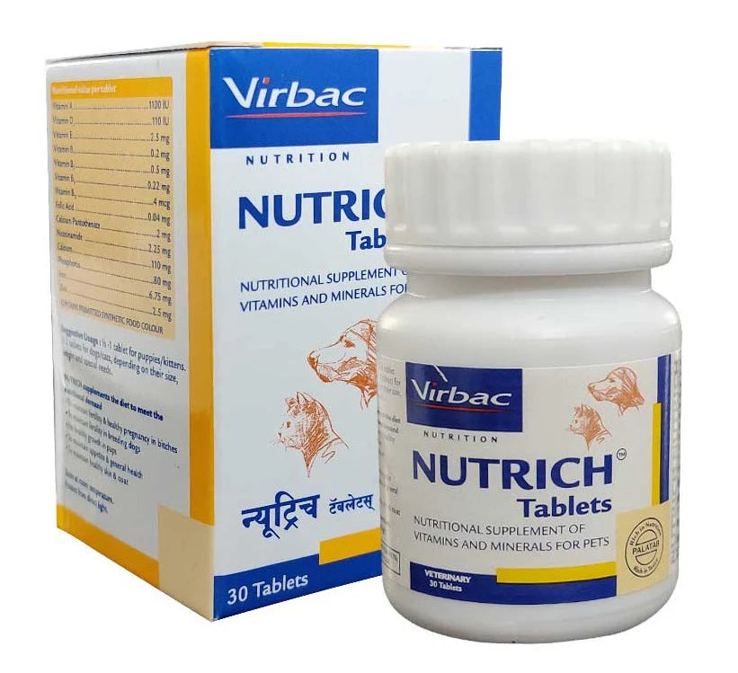 Virbac Nutrich Tablet Vitamin & Mineral Supplement For Dogs and Cats